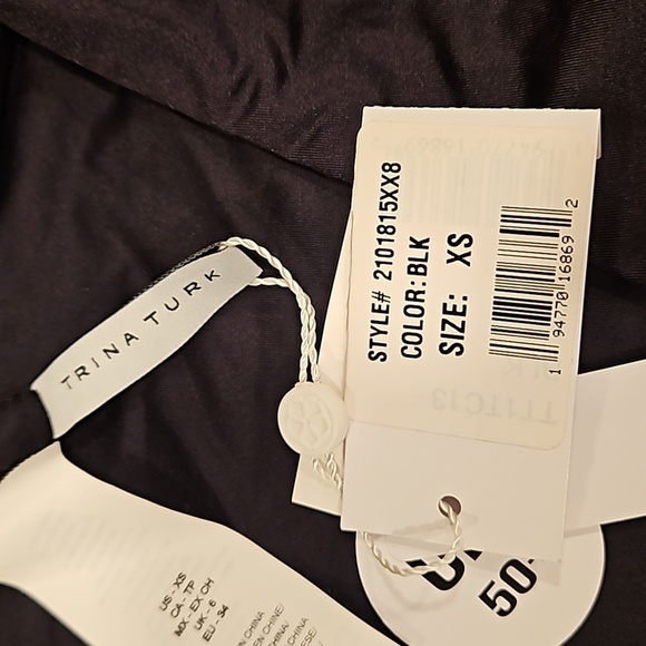 💕TRINA TURK💕 Bijou Solid Paddle Suit ~ Black XS NWT - Picture 12 of 14